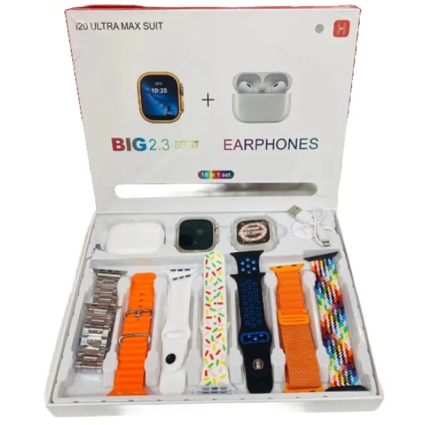 Combo I20 Ultra Max Smart Watch + 1 Audifonos Inalambricos - Imagen 2