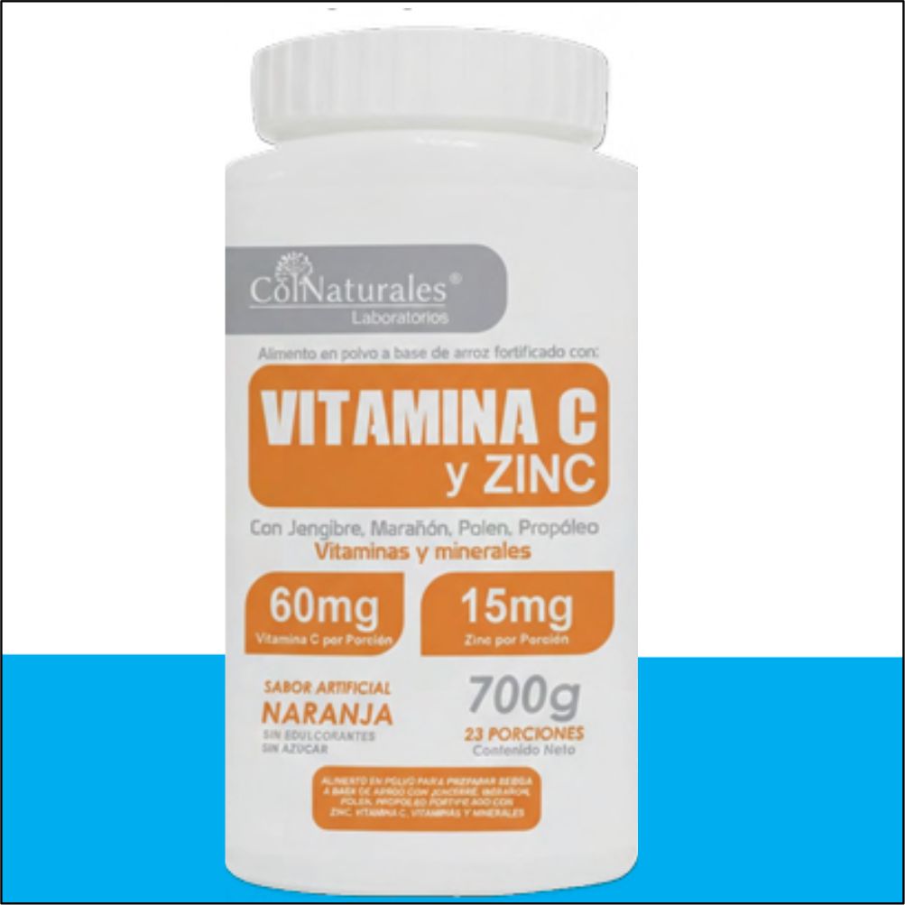 VITAMINA C Y ZINC ALIMENTOS EN POLVO
