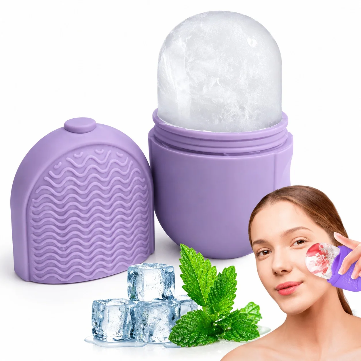Masajeador Facial Hielo Silicon Tipo De Piel Mixta