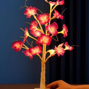 ARBOL LUZ CON FLORES 50CM