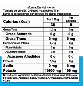 CITRATO DE POTASIO DISCOS MASTICABLES - Imagen 2