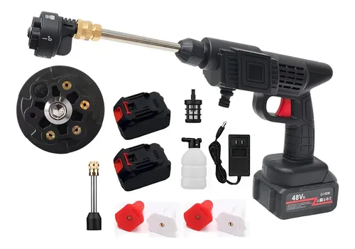 Hidrolavadora a Batería Li-ion Negra 1500 PSI Boquilla 6 en 1 PORTATIL - Imagen 2