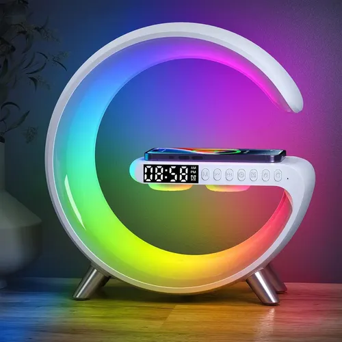Reloj Despertador Led, Parlante Bluetooth Con Carga inalámbrica - Imagen 2