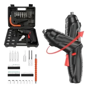 Destornillador Eléctrico 47 Piezas Mango Giratorio Y Estuche
