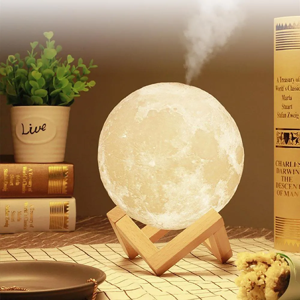 lámpara humidificadora de luna