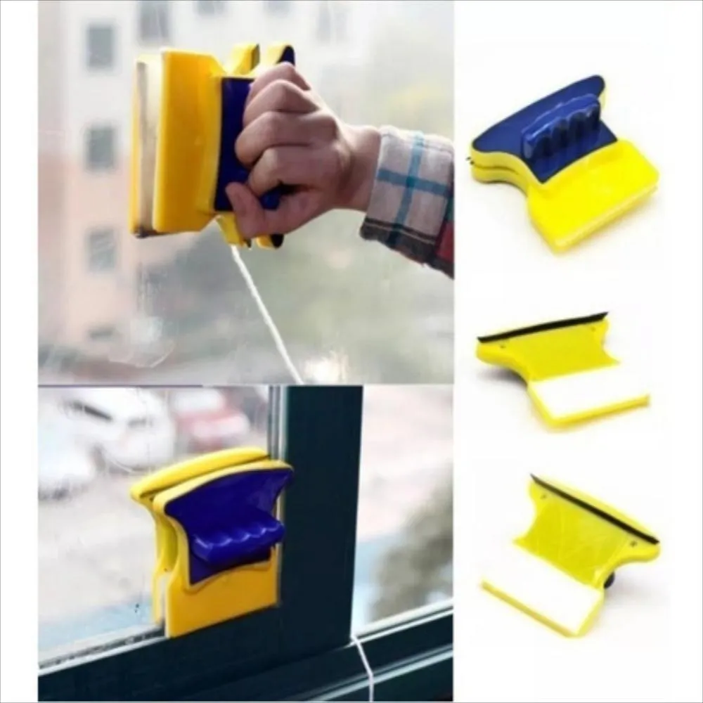 Limpia Vidrios Magnéticos Limpiador De Ventanas Hogar Dptos - Imagen 2