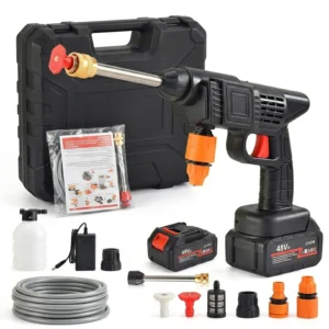 Hidrolavadora a Batería Li-ion Negra 1500 PSI Boquilla 6 en 1 PORTATIL